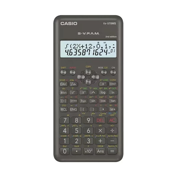 Casio FX-570MS-2 12 Digit (10 & 2) 2nd Edition Non Programmable Scientific Calculator