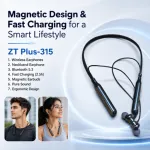 ZT Plus-315 ওয়্যারলেস ব্লুটুথ নেকব্যান্ড ইয়ারফোন 35H