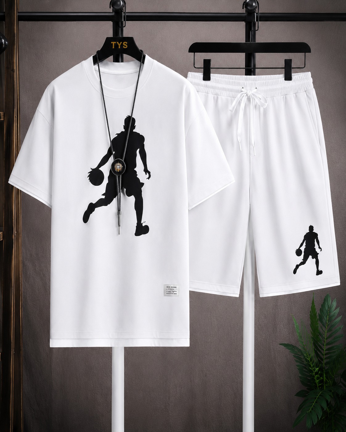 Men's Mesh T-Shirt and Shorts Two-Piece Set, 160 GSM, Sizes M to XL