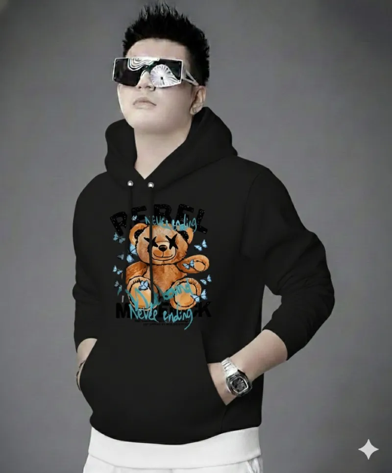 Pure Cotton Drop Shoulder Hoodie, 280 GSM, 6 Colours