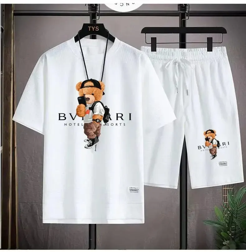 Men's Mesh T-Shirt and Short Pant Set, 160 GSM, 5 Colours