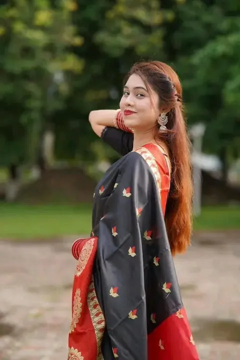 Soft Silk Katan Saree with Jacquard Border and Blouse Piece
