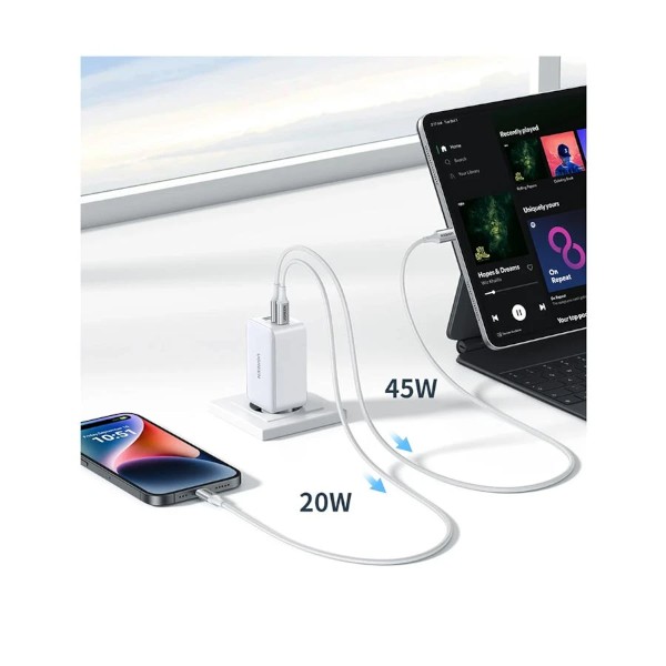 Ugreen Nexode CD244 65W GaN USB & ডুয়াল USB-C PD চার্জার