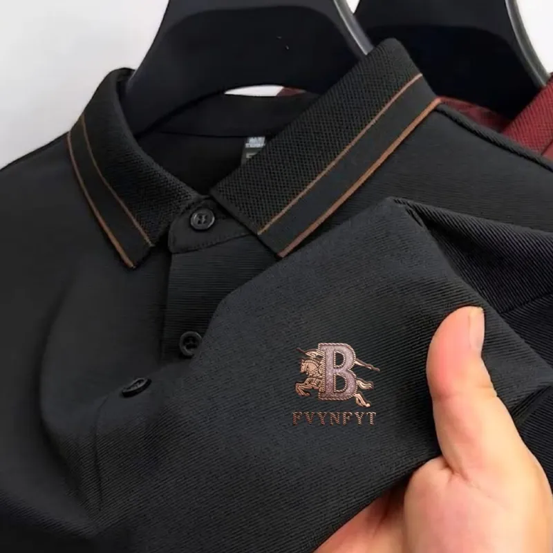 Men's Sticker Logo Polo Shirt in PK Cotton, Sizes M to XXL