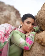মেয়েদের কটন সিল্ক থ্রি পিস, সিল্ক জর্জেট ওড়না, 5 রং