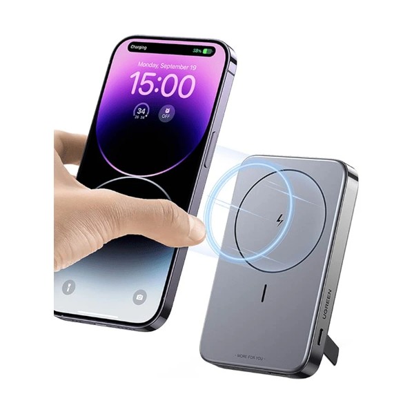 Ugreen PB206 10000mAh স্পেস গ্রে 22.5W ম্যাগনেটিক ওয়্যারলেস চার্জিং পাওয়ার ব্যাংক