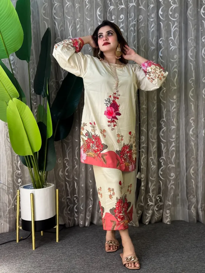 Dubai Silk ডিজিটাল প্রিন্ট টু পিস, 3টি রং, বডি 36 থেকে 46