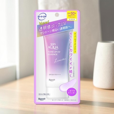 Rohto Skin Aqua টোন আপ UV এসেন্স সানস্ক্রিন ল্যাভেন্ডার SPF50+ PA++++ 70g
