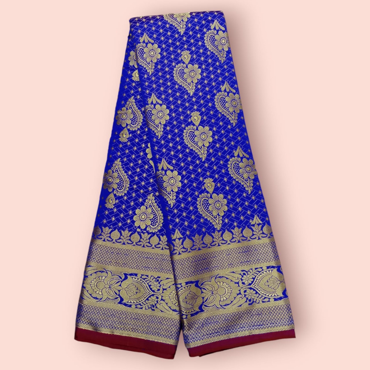 Silk Katan Saree with Golden Thread Work, 4 Colour Choices
