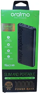 Oraimo Toast Pro 10000mAh স্মার্ট ফাস্ট চার্জিং পাওয়ার ব্যাংক
