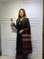 জর্জেট ডিজিটাল প্রিন্ট থ্রি পিস, ইনার সহ পান্ট, M থেকে XXL