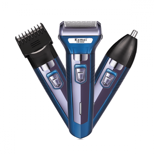 Kemei KM-6330 3-ইন-1 রিচার্জেবল হেয়ার ট্রিমার, ইলেকট্রিক শেভার ও নোজ ক্লিপার গ্রুমিং কিট