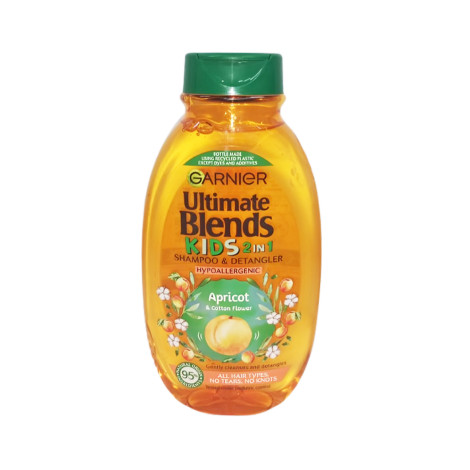 Garnier Ultimate Blends Apricot & Cotton Flower Kids 2in1 Shampoo & Detangler 250ml (Poland)