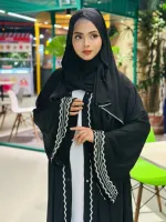 লেস আবায়া থ্রি-পিস সেট, ইনার, কোটি ও হিজাব
