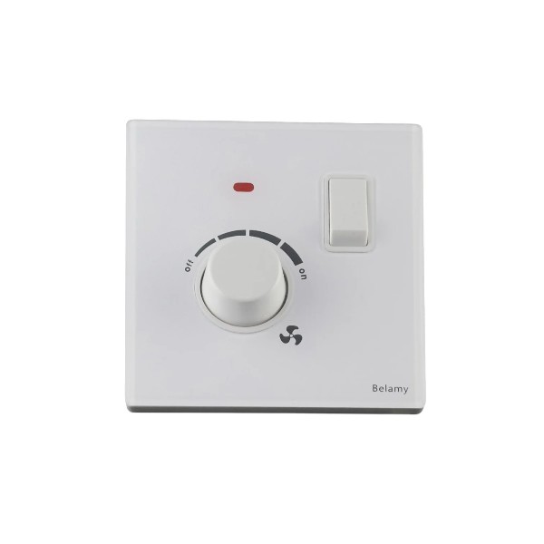Belamy White 1 Dimmer With Switch | BE-157-SW