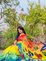 Women's 12 Haath Chanduri Silk Saree, Saree Only, 6 Colours