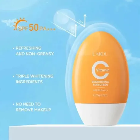 Laikou ভিটামিন C ব্রাইটেনিং সানস্ক্রিন SPF50 PA+++ 50 গ্রাম