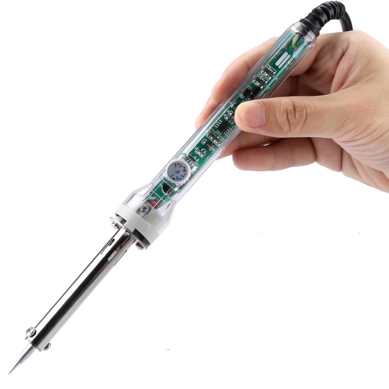 SL-908 ট্রান্সপারেন্ট সোল্ডারিং আয়রন 220V 60W, অ্যাডজাস্টেবল টেম্পারেচার