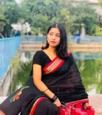 Maslice Pure Cotton Saree with Zari Border and Anchal
