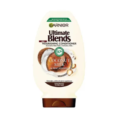 Garnier Ultimate Blends কোকোনাট মিল্ক ও ম্যাকাডামিয়া নারিশিং কন্ডিশনার 400ml