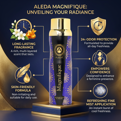 Aleda Magnifique Deodorant Spray For Women 200ml (Turkey)