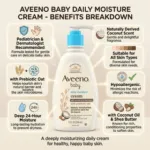Aveeno Baby Daily Moisture ক্রিম, কোকোনাট অয়েল ও শিয়া বাটারসহ 354ml