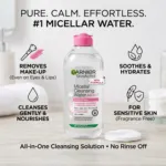 Garnier Skin Active মাইসেলার ক্লেনজিং ওয়াটার 400ml, সেনসিটিভ ত্বকের জন্যও