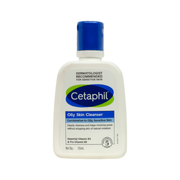 Cetaphil অয়েলি স্কিন ক্লিনজার, কম্বিনেশন থেকে অয়েলি ও সেনসিটিভ ত্বকের জন্য 125ml