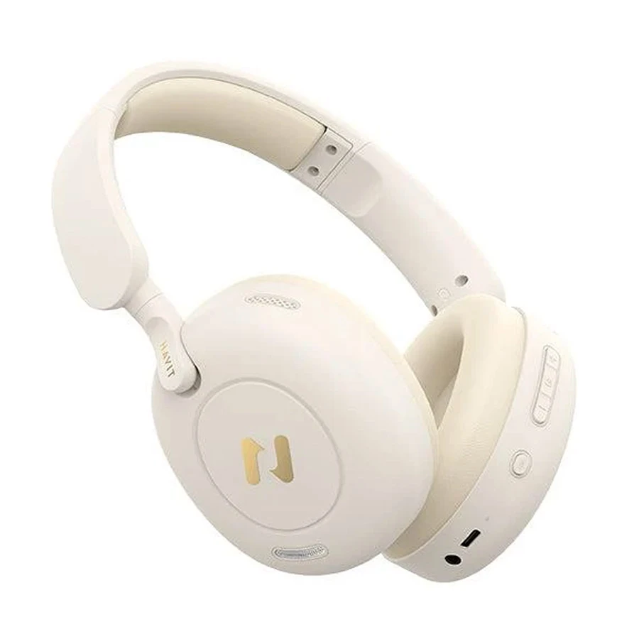 Havit H655BT Pro Hybrid ANC Bluetooth Headphone Beige