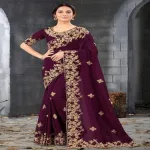 ইন্ডিয়ান জর্জেট শাড়ি, ব্লাউজ পিসসহ