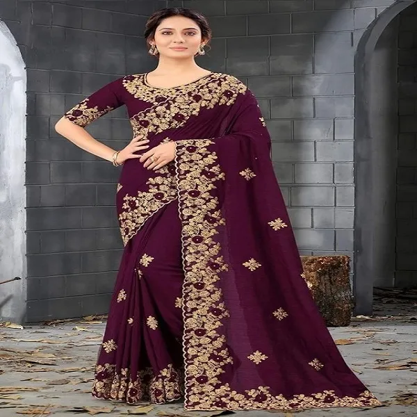 ইন্ডিয়ান জর্জেট শাড়ি, ব্লাউজ পিসসহ