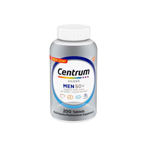 Centrum Silver Men 50 Plus Complete Multivitamin Multimineral Supplement 200 Tablets (Canada)