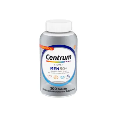 Centrum Silver Men 50 Plus মাল্টিভিটামিন মাল্টিমিনারেল সাপ্লিমেন্ট 200 ট্যাবলেট