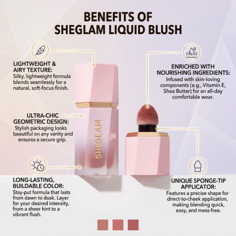 Sheglam Color Bloom লিকুইড ব্লাশ - Swipe Right