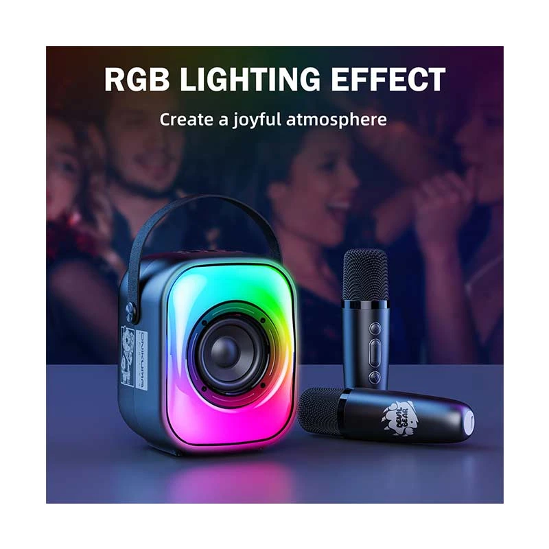 Onikuma L7 Mini RGB Bluetooth Speaker with Dual Microphone Black