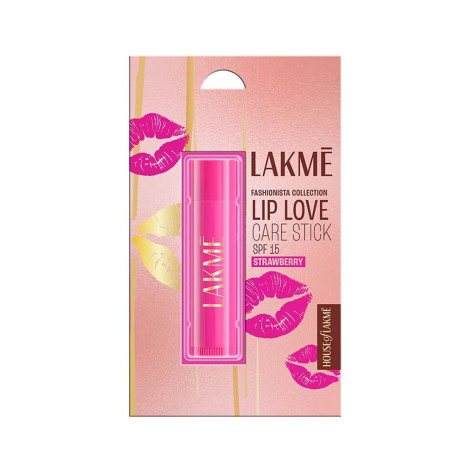 Lakme Lip Love Care Stick SPF15 Strawberry 4.5gm (India)