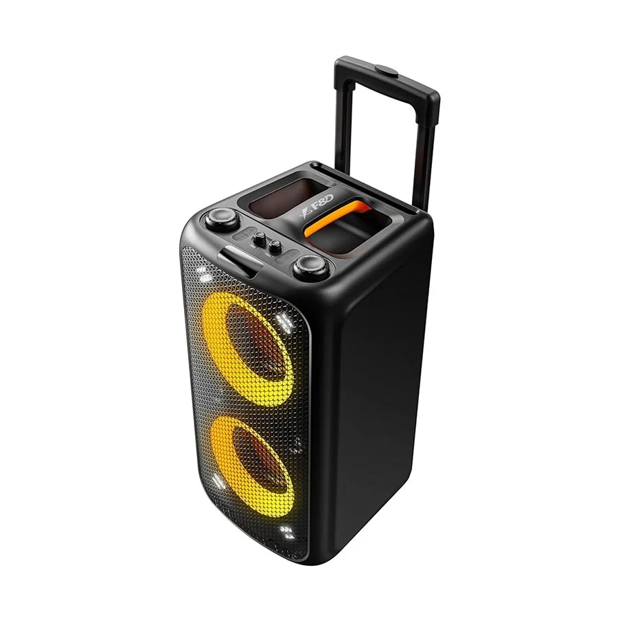 F&D PA200 Black Bluetooth Portable Party Trolley Speaker