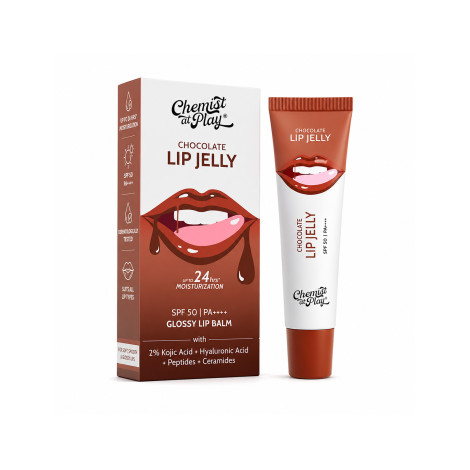 Innovist Chemist At Play Glossy Lip Balm Chocolate lip Jelly SPF 50 PA+ 10g (India)