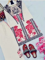 Dubai Silk ডিজিটাল প্রিন্ট টু পিস মেয়েদের জন্য, 4টি রং