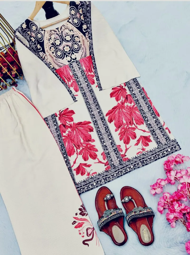 Dubai Silk ডিজিটাল প্রিন্ট টু পিস মেয়েদের জন্য, 4টি রং