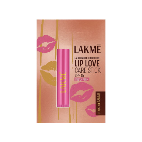 Lakme Lip Love Care Stick SPF15 Insta Pink 4.5gm (India)
