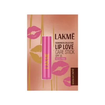 Lakme Lip Love লিপ কেয়ার স্টিক SPF15 - Insta Pink 4.5gm
