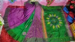 Women's 13 Haath Dhupian Silk Saree with Embroidery and Block Print