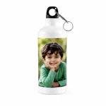 কাস্টমাইজেবল 500ml সাদা অ্যালুমিনিয়াম ওয়াটার বোতল (কার্টন বক্সসহ)