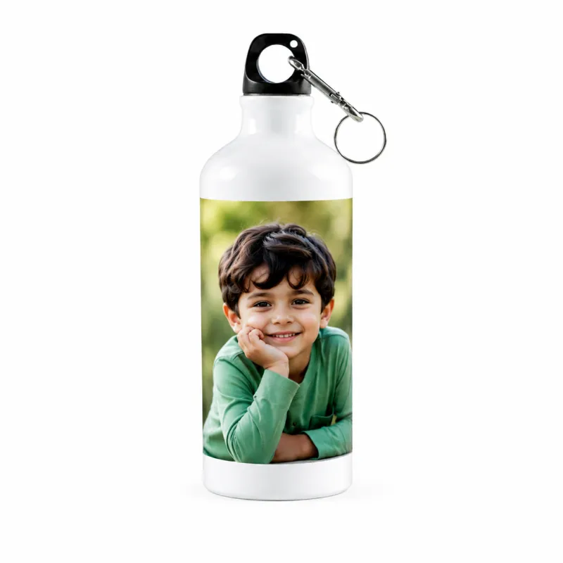কাস্টমাইজেবল 500ml সাদা অ্যালুমিনিয়াম ওয়াটার বোতল (কার্টন বক্সসহ)