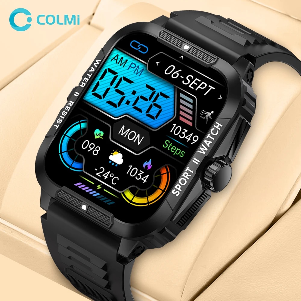 COLMI P76 Bluetooth Calling Smart Watch, 1.96 Inch HD Display