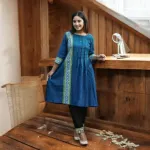 কুর্তি সেট – কটন কুর্তা ও বাটার সিল্ক প্যান্ট
