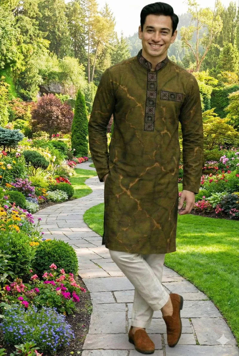 Men's Micro Fabric Panjabi, Sizes 40 to 46 (M to XXL)