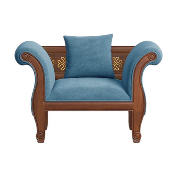 Regal FRANCISCO কাঠের সিঙ্গেল সোফা SSC-375-3-1-20 (ফ্যাব্রিক 2159)