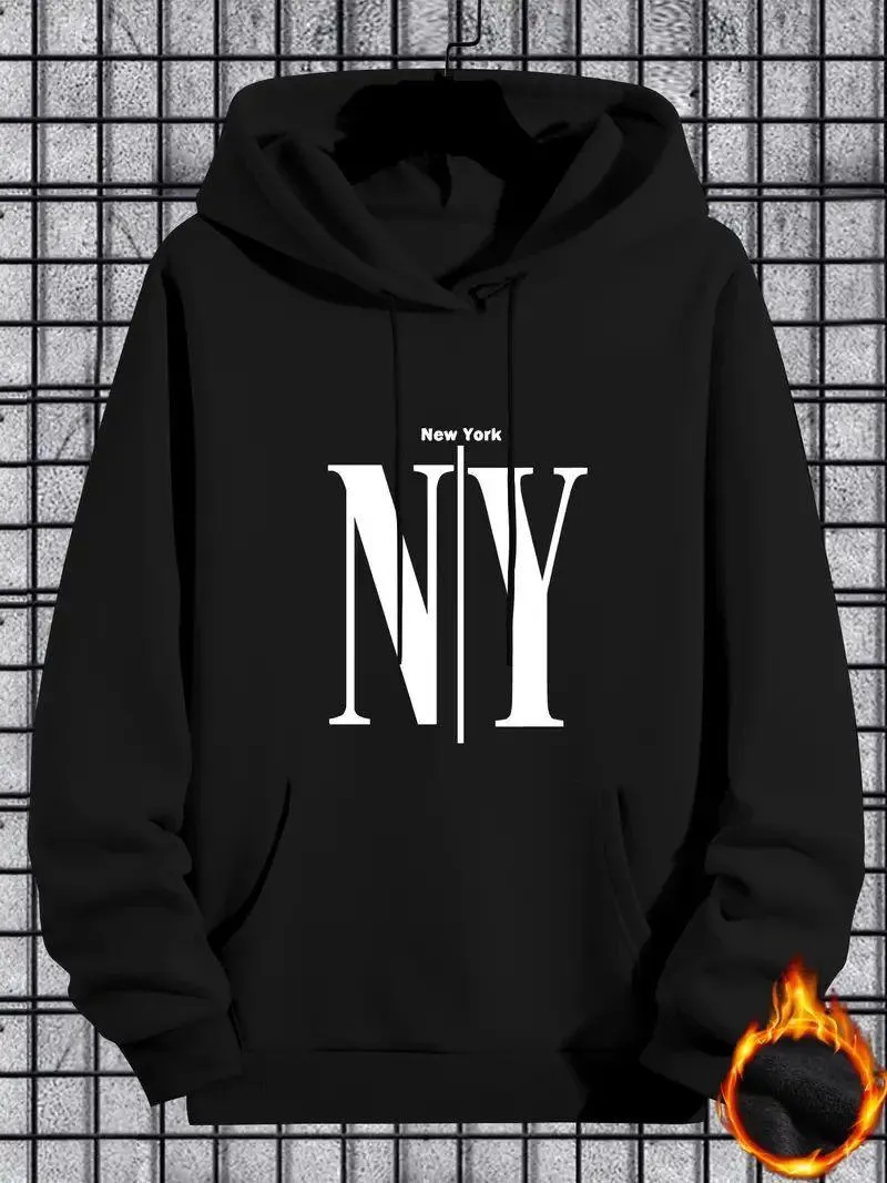 Men's Full Sleeve Winter Hoodie, 280 GSM Cotton, Sizes M to XL